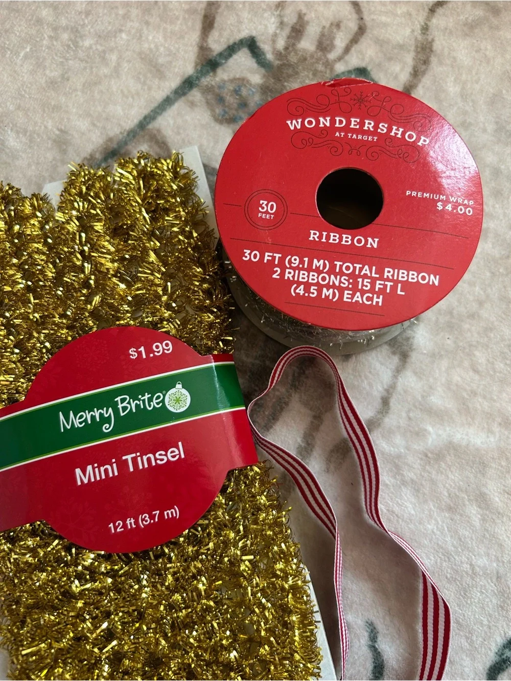 Christmas Ribbons, Trims, & Tinsel Collection